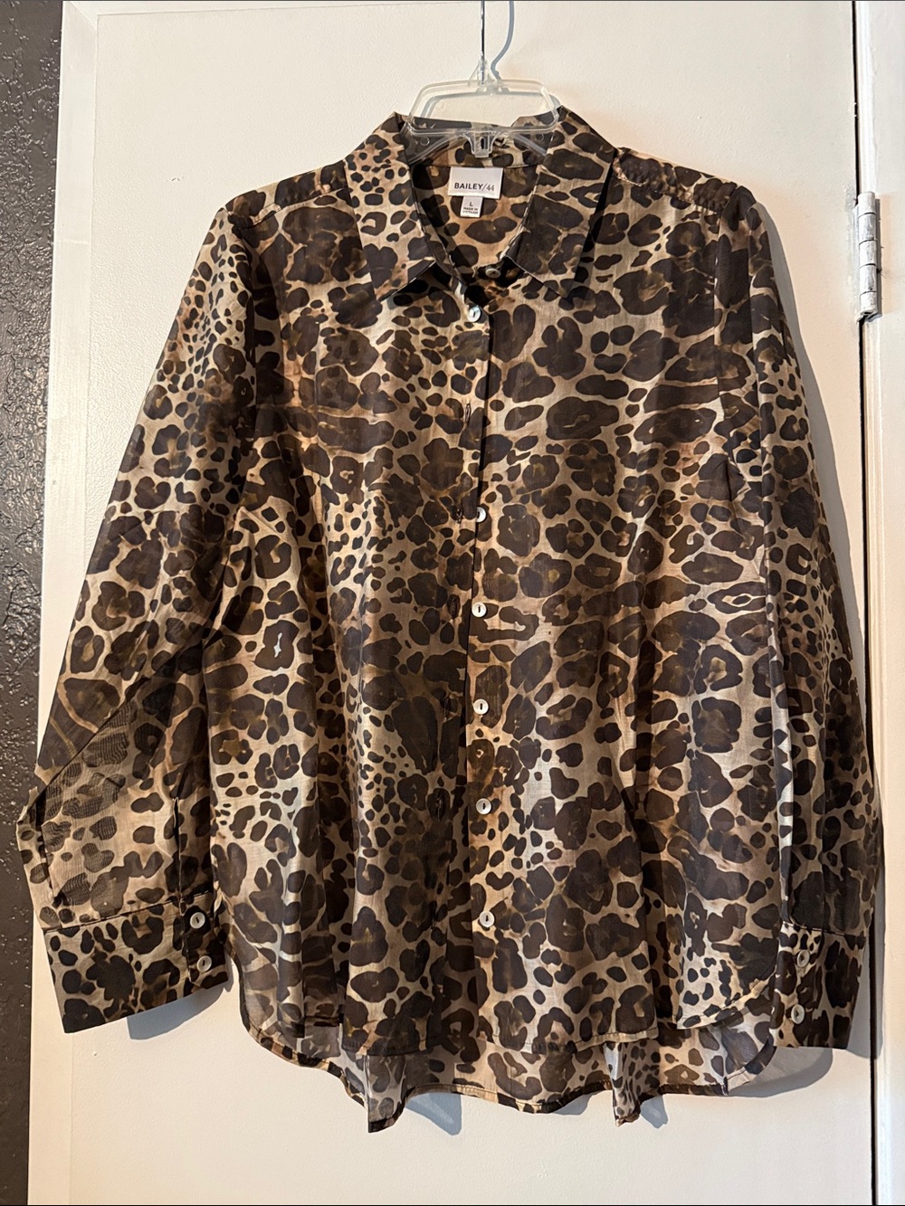 Bailey 44 Brown & Black Leopard Print Button-Down Shirt